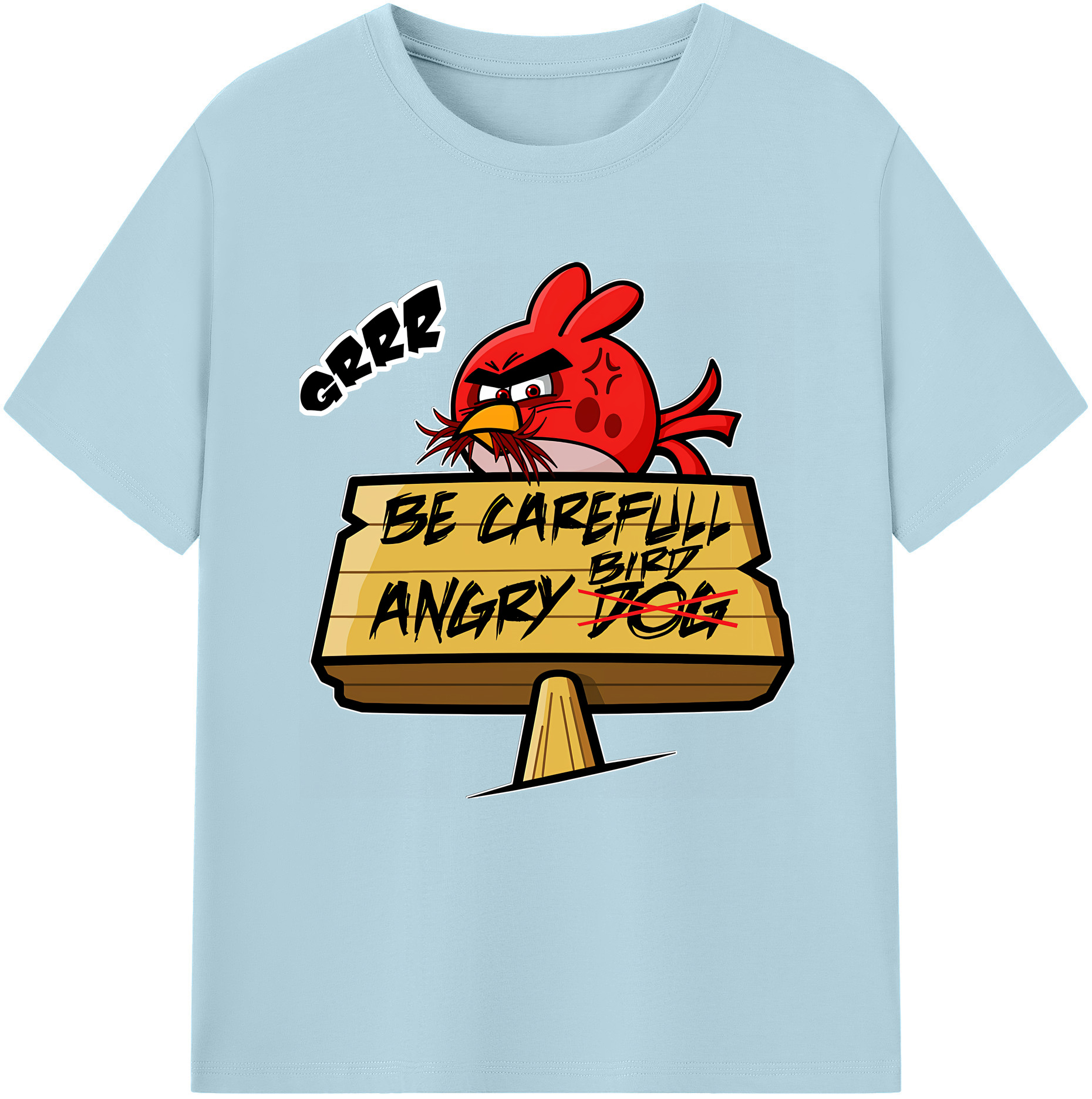 （画像用） Angry Birds アングリーバード 綿100％半袖Tシャツ（フロントプリント）